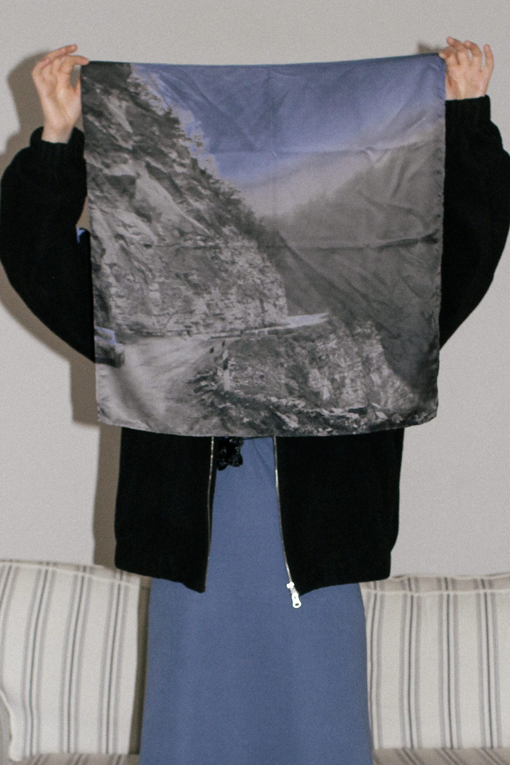 Платок, национальный принт, платок с принтом, Кавказ, концептуальный бренд одежды