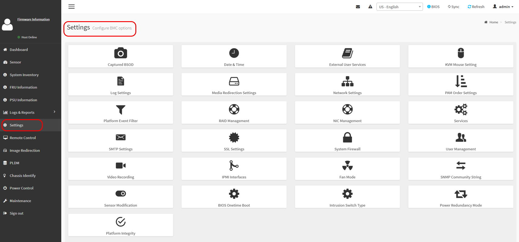 Рисунок 10 — Интерфейс раздела Settings (Настройки)