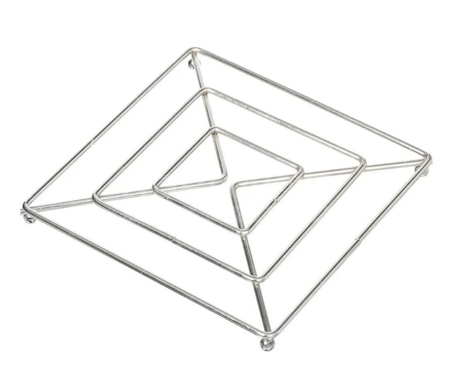 020 Подставка под горячее, металлическая, квадратная