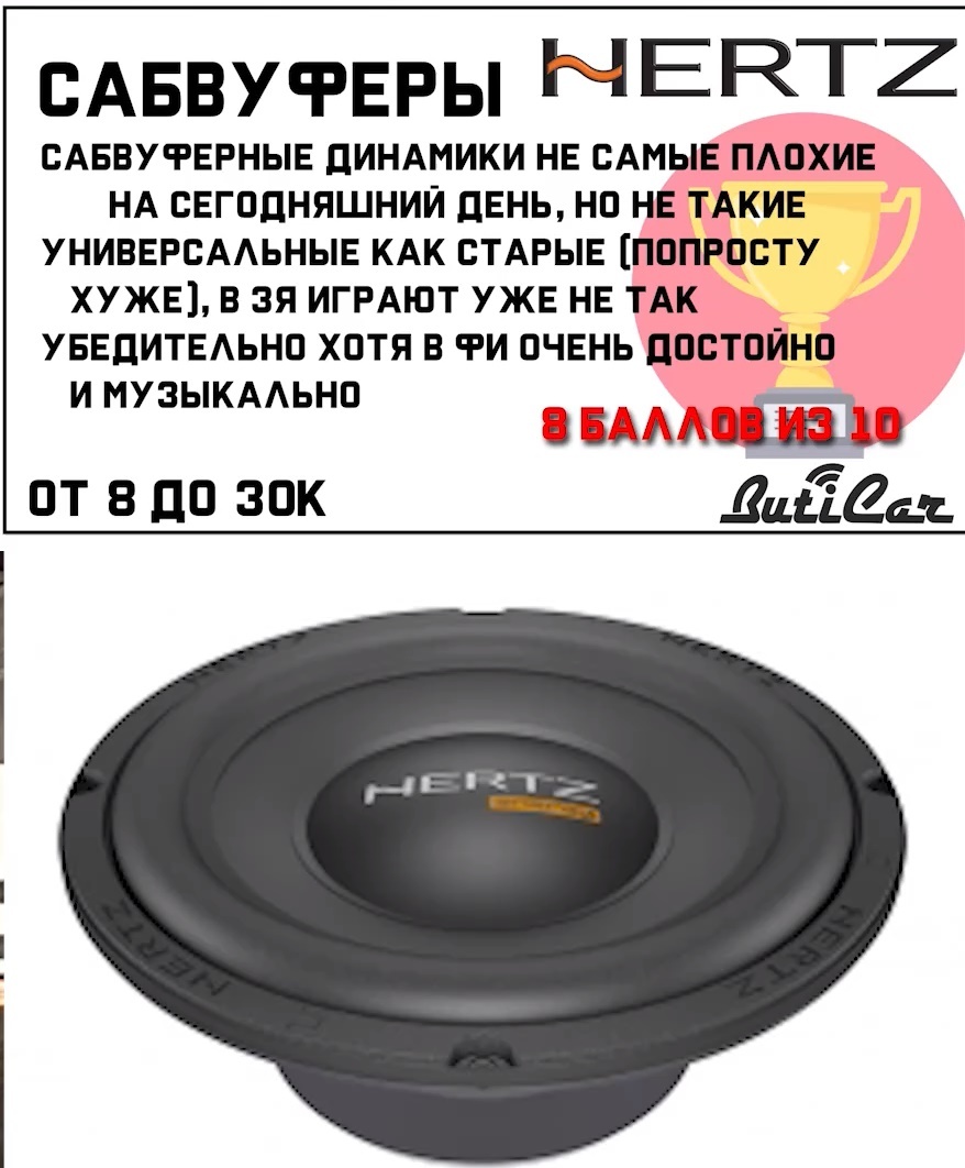 сабвуфер hertz отзывы сравнения тесты