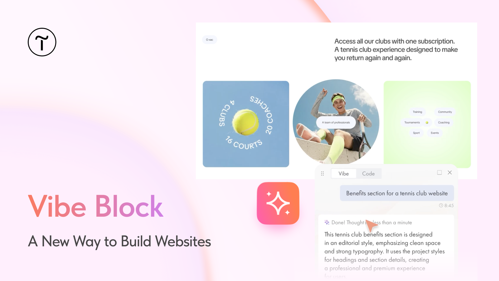 Vibe Building Interface Vibe Block: A New Way to Build Websites