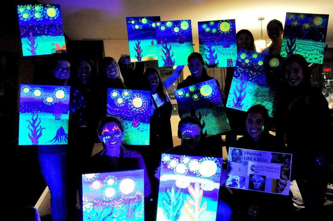 Paint in the Dark for Beginners ArtZone Art Studio in Lisbon