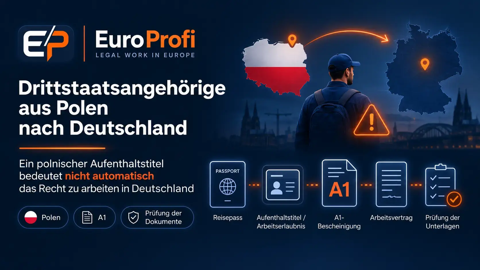 Drittstaatsangehörige aus Polen nach Deutschland: Aufenthaltstitel, A1-Bescheinigung und Dokumentenprüfung