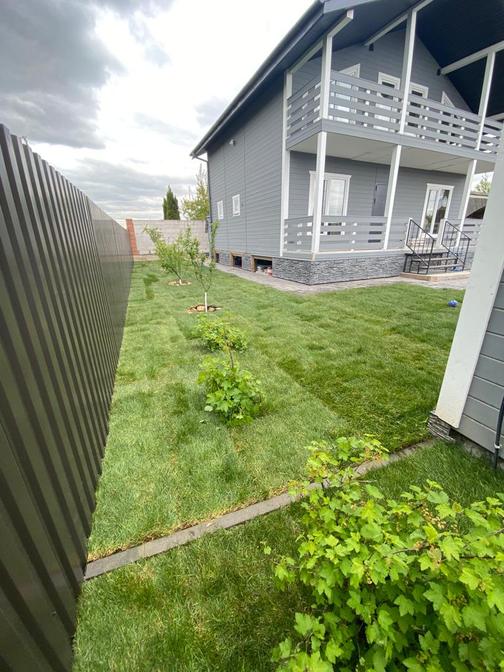 Наши работы по укладке газона