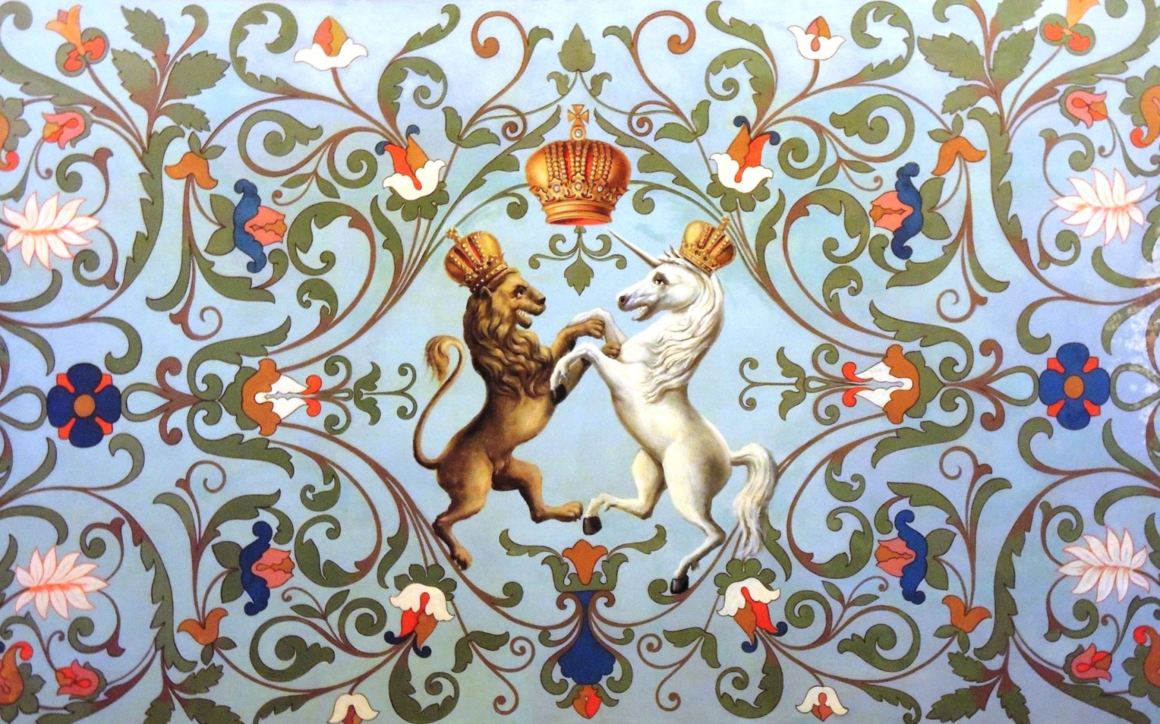 Лев и Единорог на историческом музее