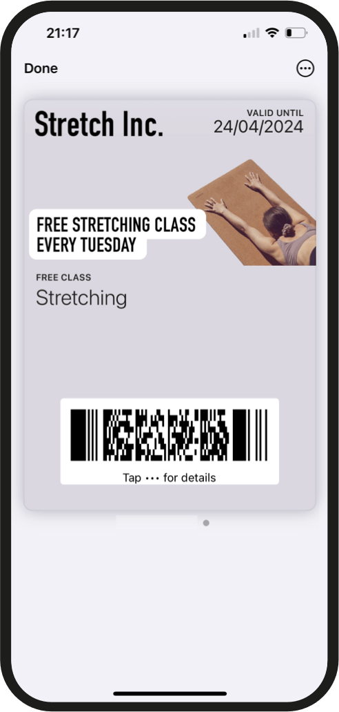 Coupon wallet card preview