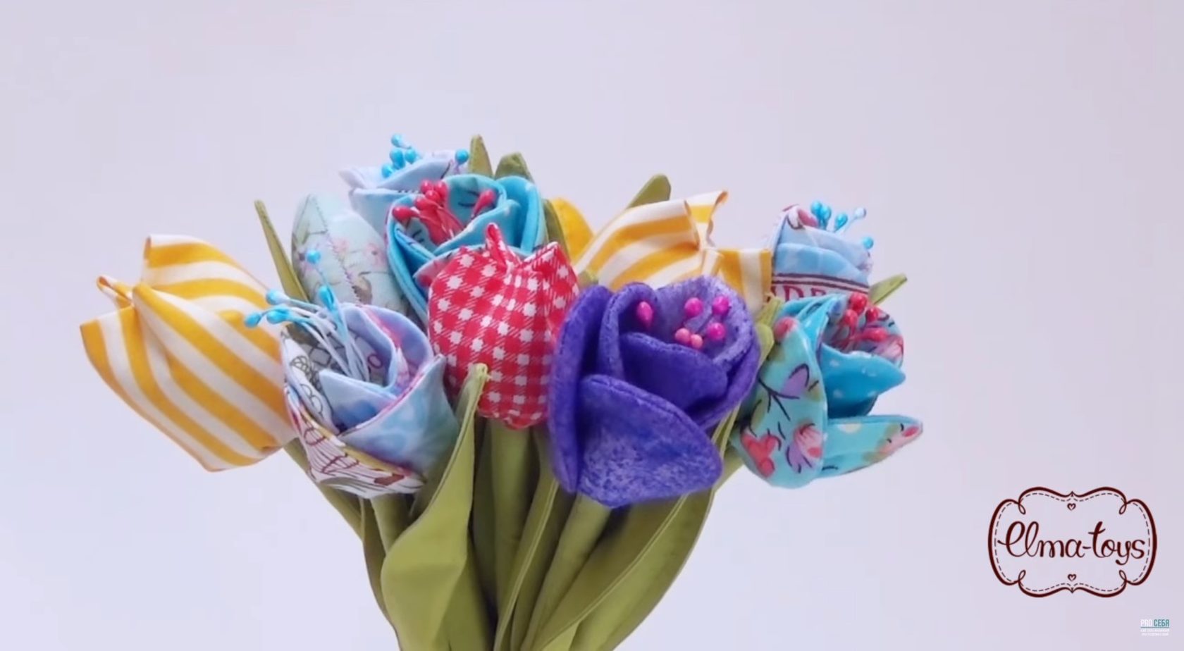 Текстильные цветы из ткани