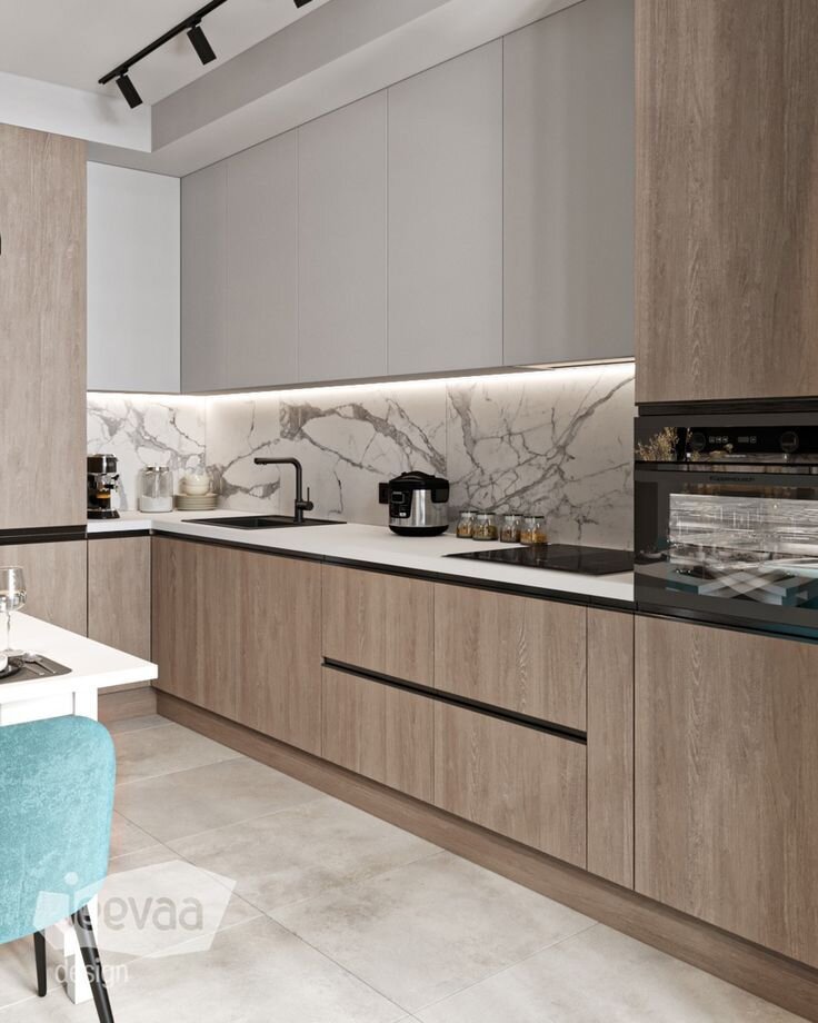 Просто высокие навесные шкафчики. Источник: Pinterest