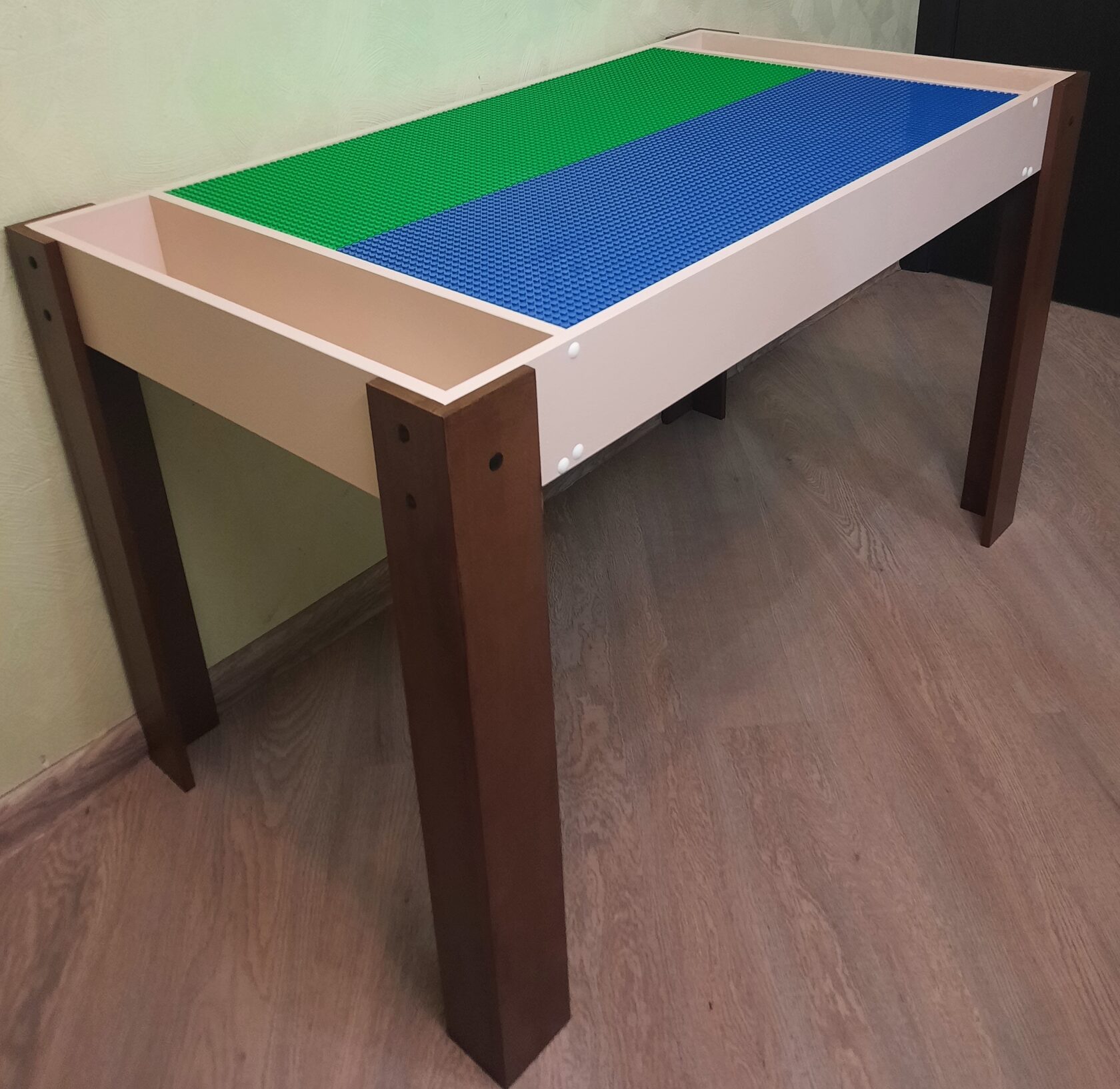 Многосекционный лего стол с складными ножками + полотно 0027
