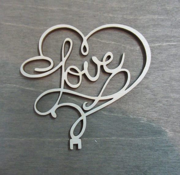 Топпер Love из фанеры