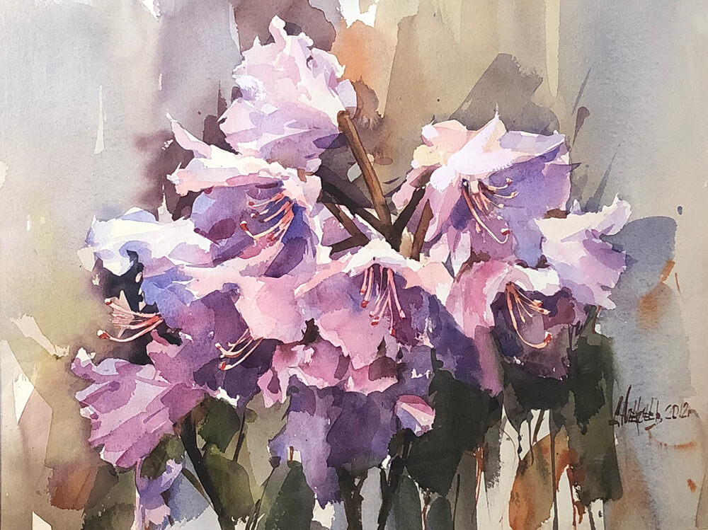 Rhododendron. 2012. Watercolor on paper, 36x56 cm