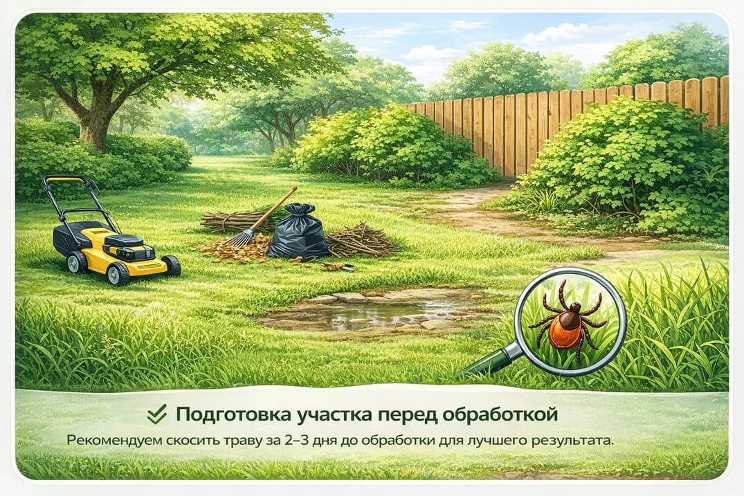 Подготовка участка перед обработкой