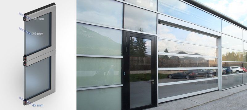 полотно панорамных ворот АПЛ