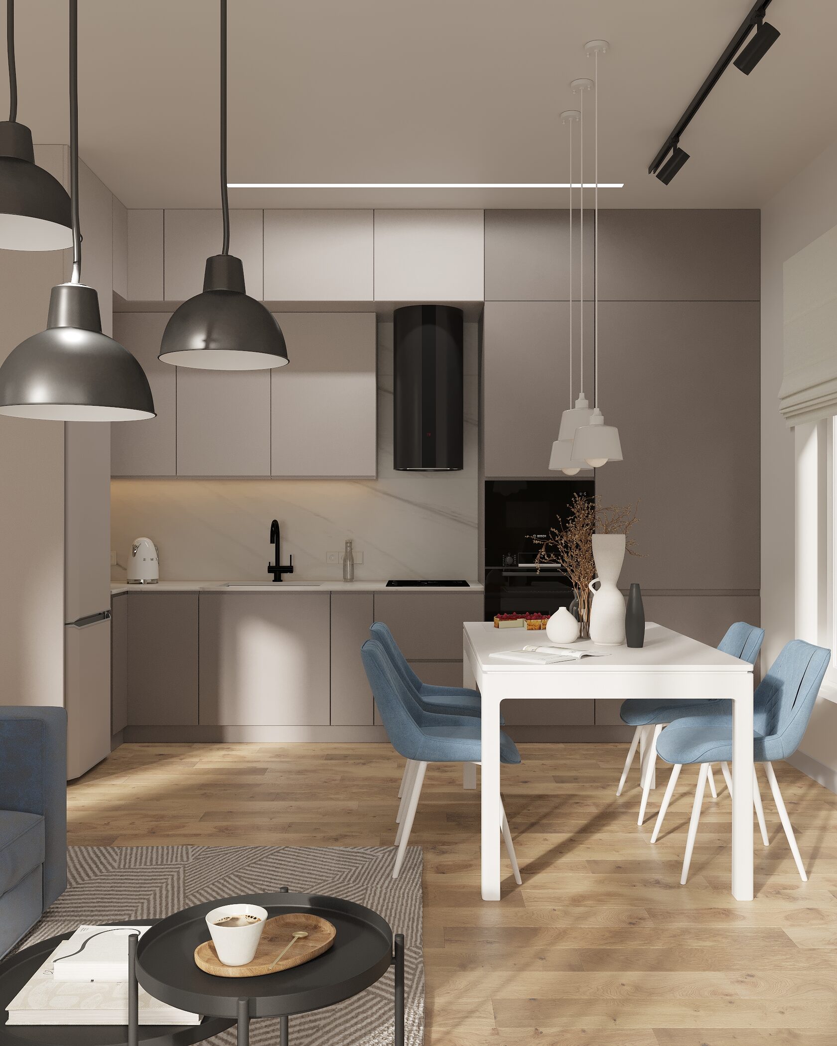 встроенный шкаф минимализм в прихожей