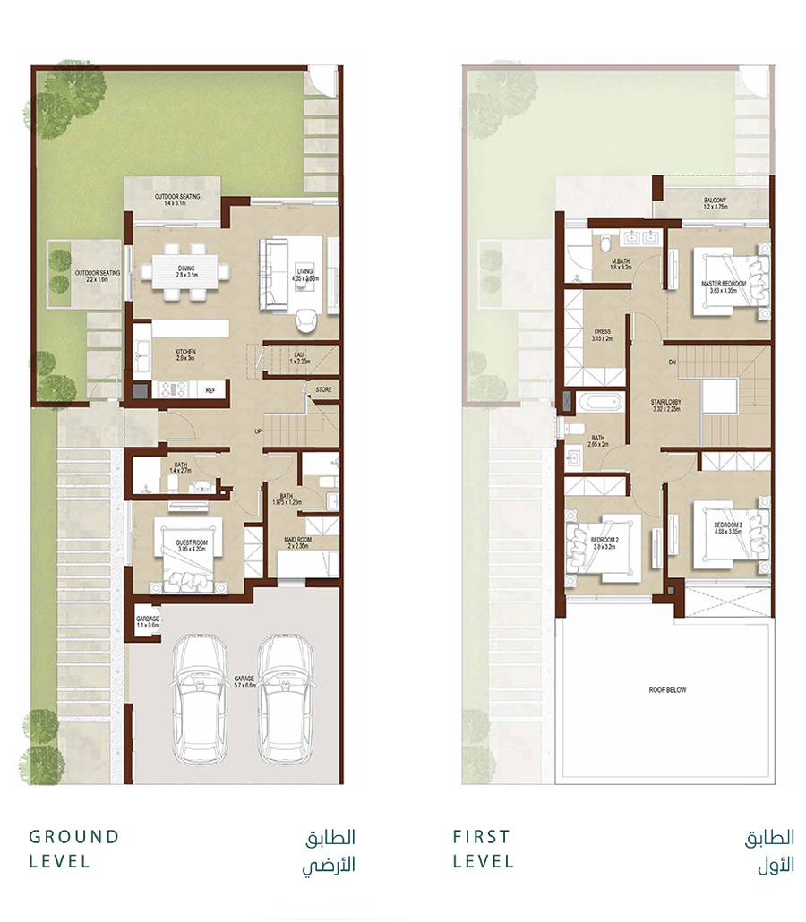 villanova-floor-plans-la-rosa-3-4-bedroom-townhouses