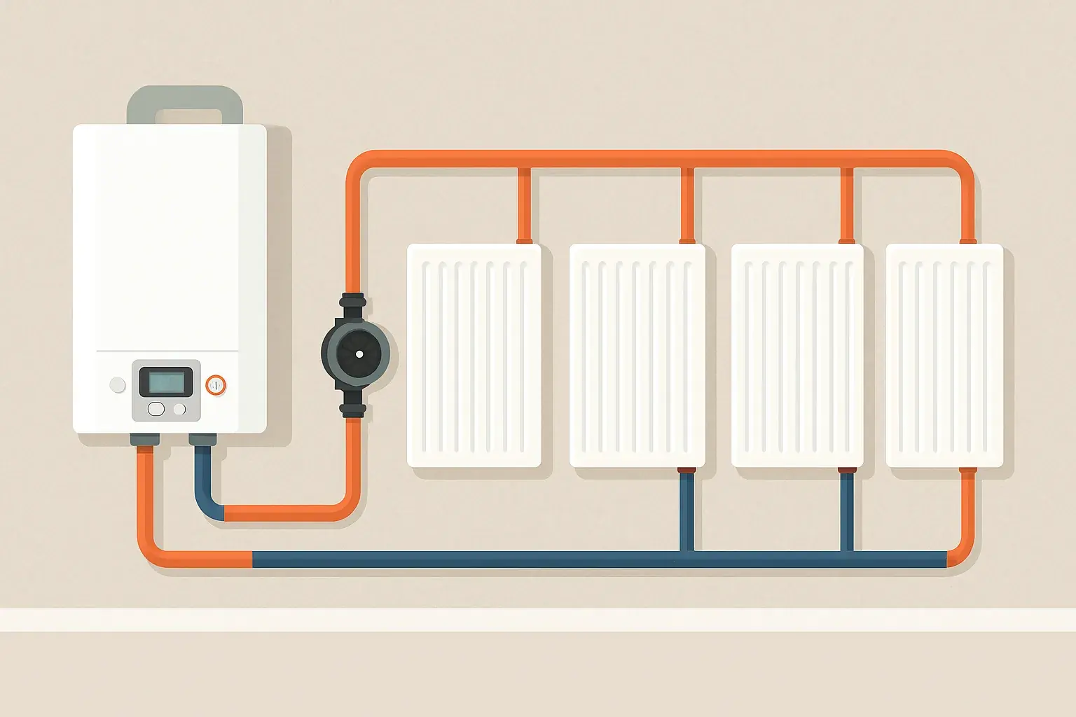 Однотрубная система отопления частного дома