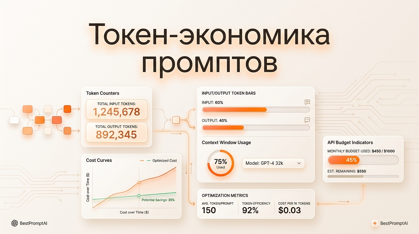 Что такое токены в LLM и сколько их тратит длинный промпт. Токенизация, кириллица vs латиница, Prompt Caching и сравнение GPT-4o, Claude, Gemini по стоимости API.