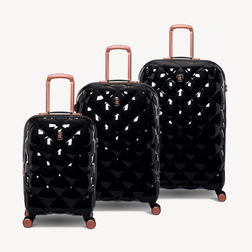 Коллекция чемоданов Jumbo it luggage из abc-пластика (S, M, XL): увеличение объема, замок TSA, маневренные колеса 360°, 2 цвета