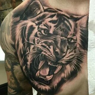 Татуировки оскал тигра (59 фото)