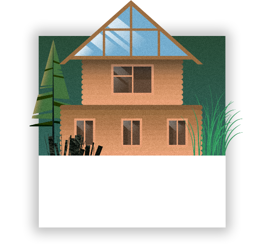 Low rise, lowrise. Дома из клееного бруса, технология строительства - брусковый