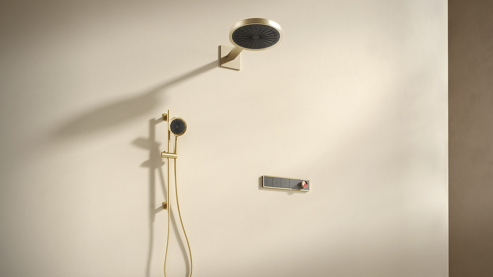 Скрытый душевой комплект золотого цвета ARROW ARQ14H889CG