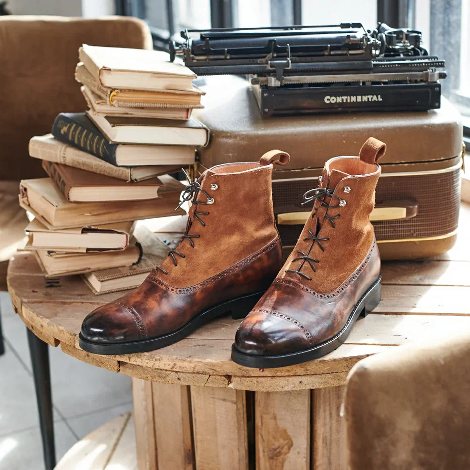 Пошив мужских ботинок Оксфордов с высокими берцами на заказ в Москве ...