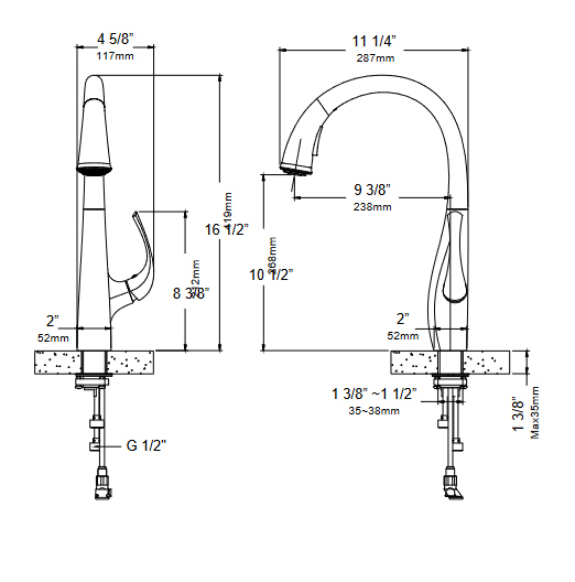 Кухонний змішувач Kraus KPF-1675MB - изображение 4