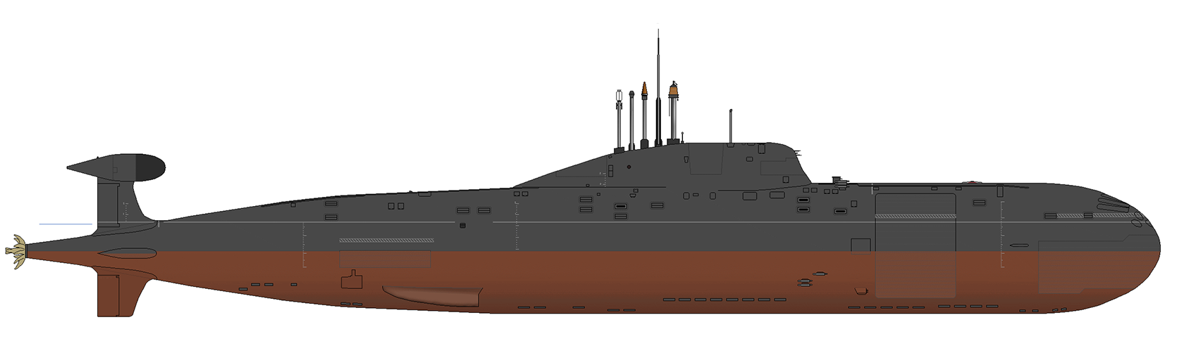 Подводная лодка РФ сбоку
