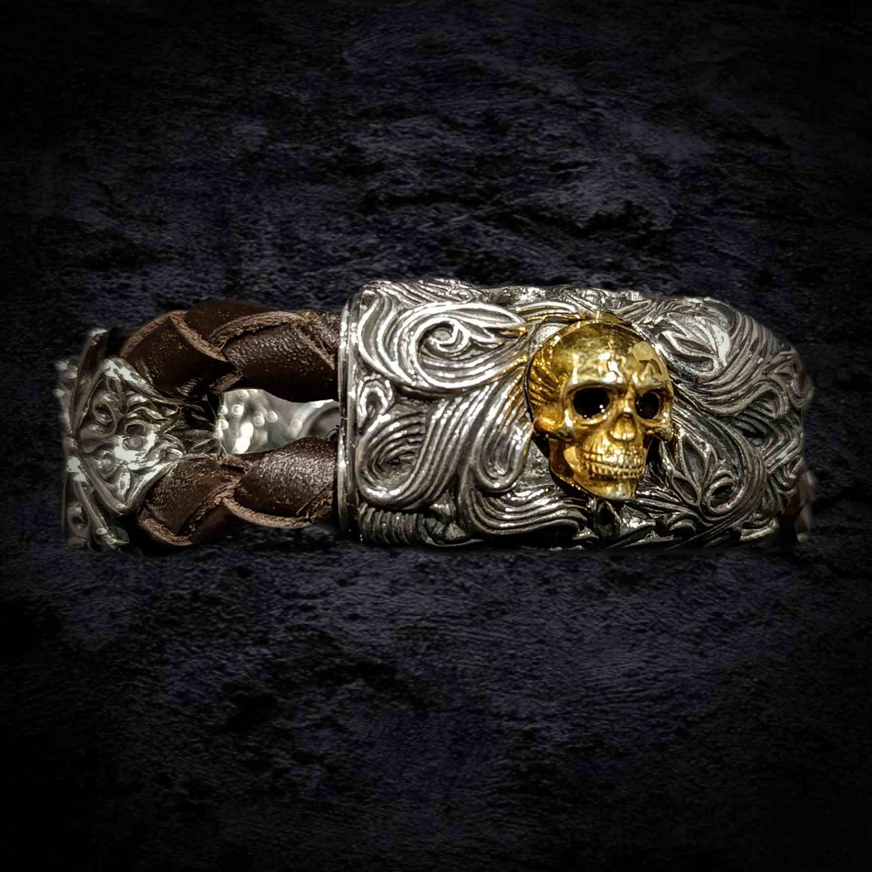 мужской брутальный браслет, массивный серебряный браслет, мужской браслет.