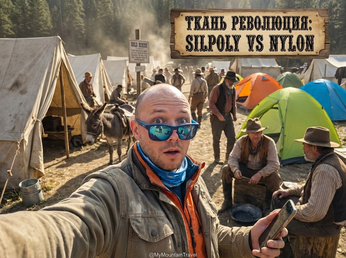 Ткань для палатки из водонепроницаемого материала SilPoly и SilNylon