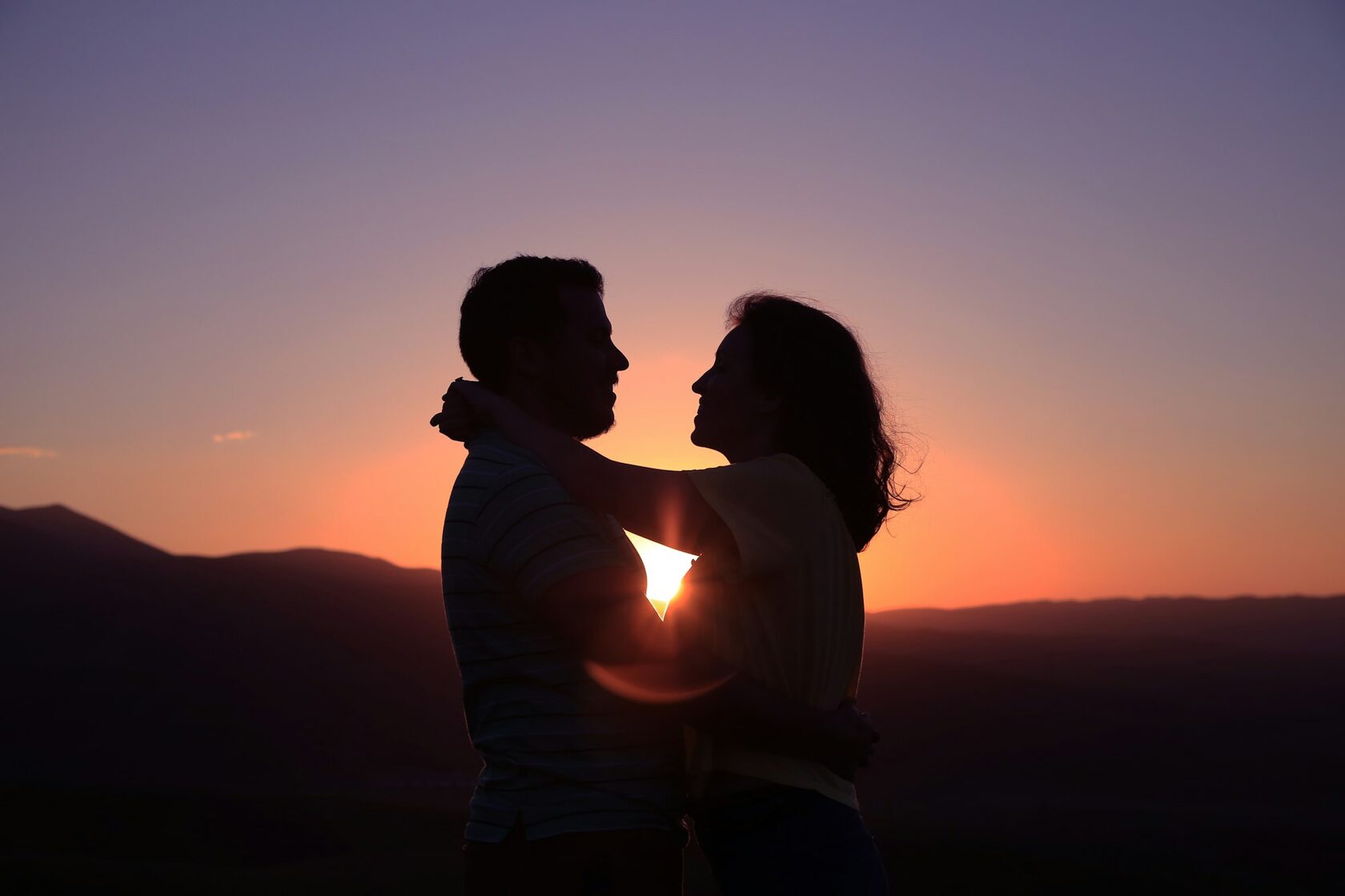 Couple golden hour