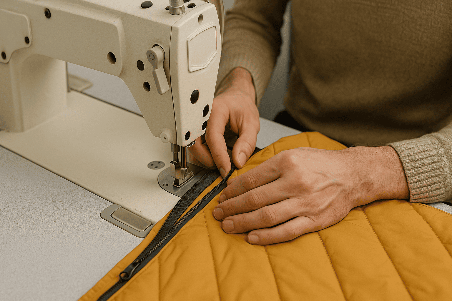 Vetoketjun vaihto ompelimossa