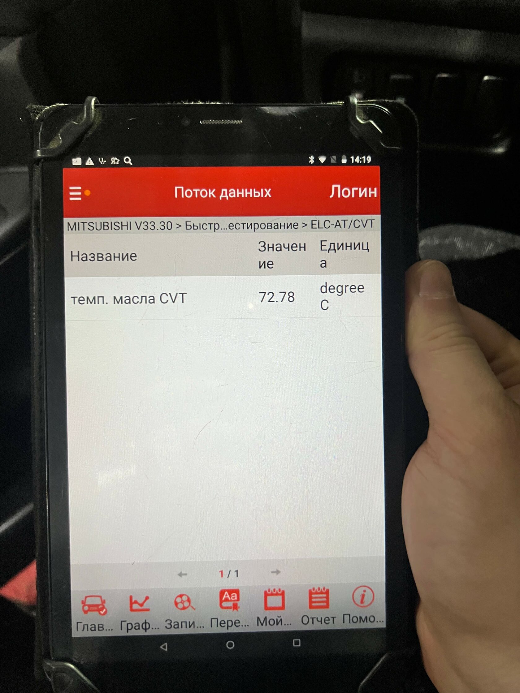 Проверка температуры и сброс датчика старения