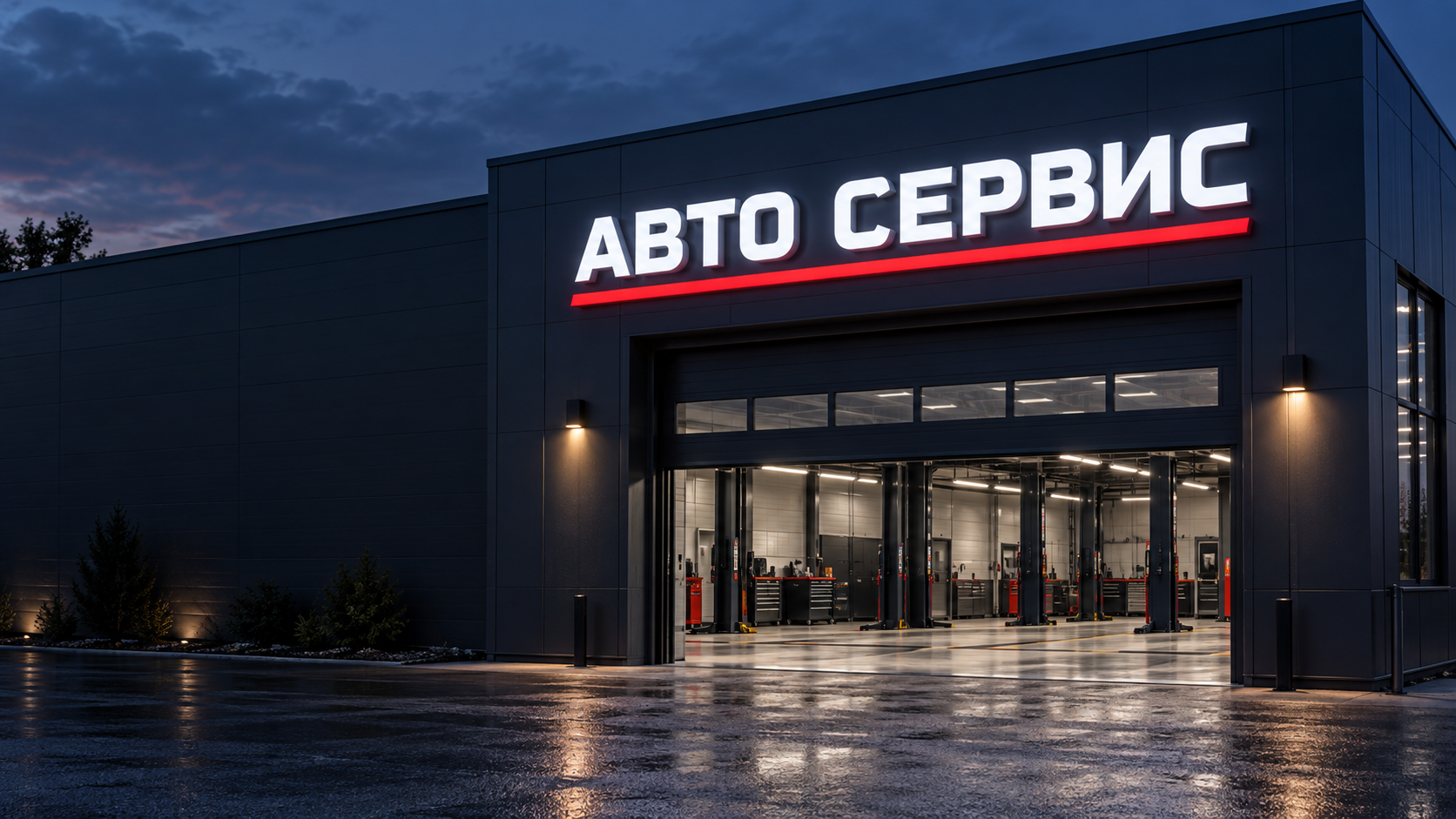 3D Рендер — вывески для автосервисов
