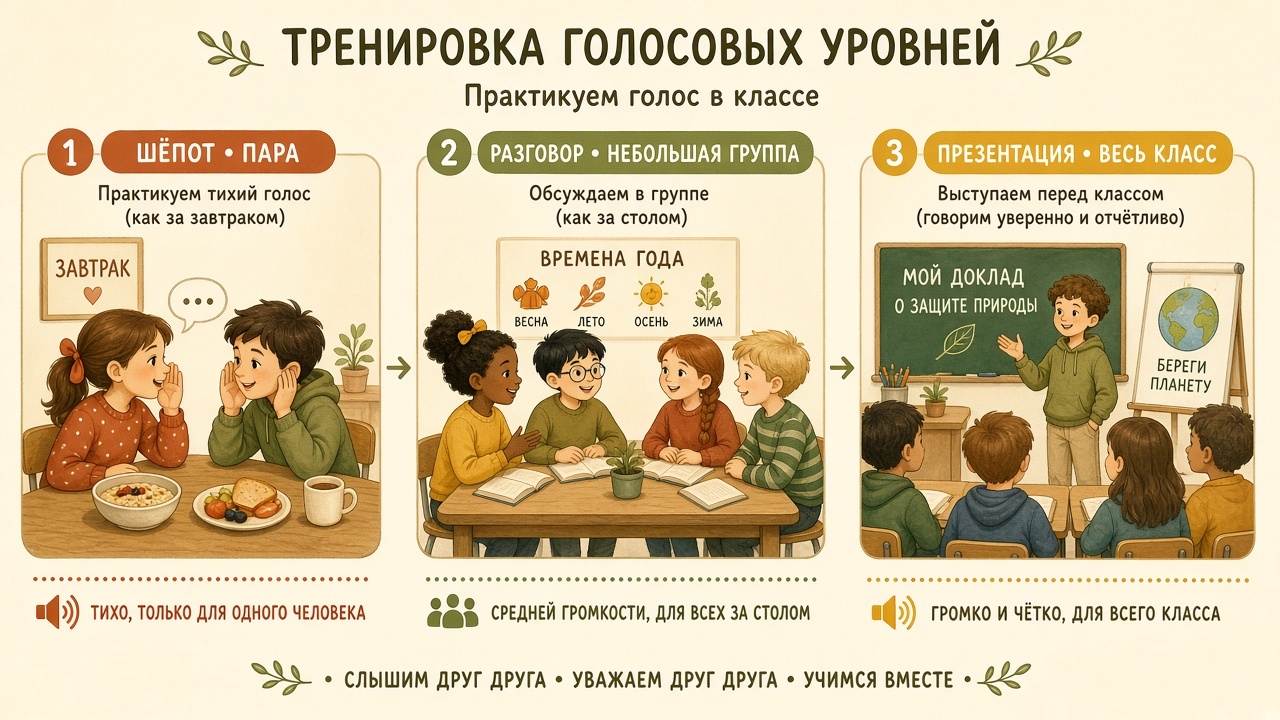 Тренировка уровней голоса на простых темах
