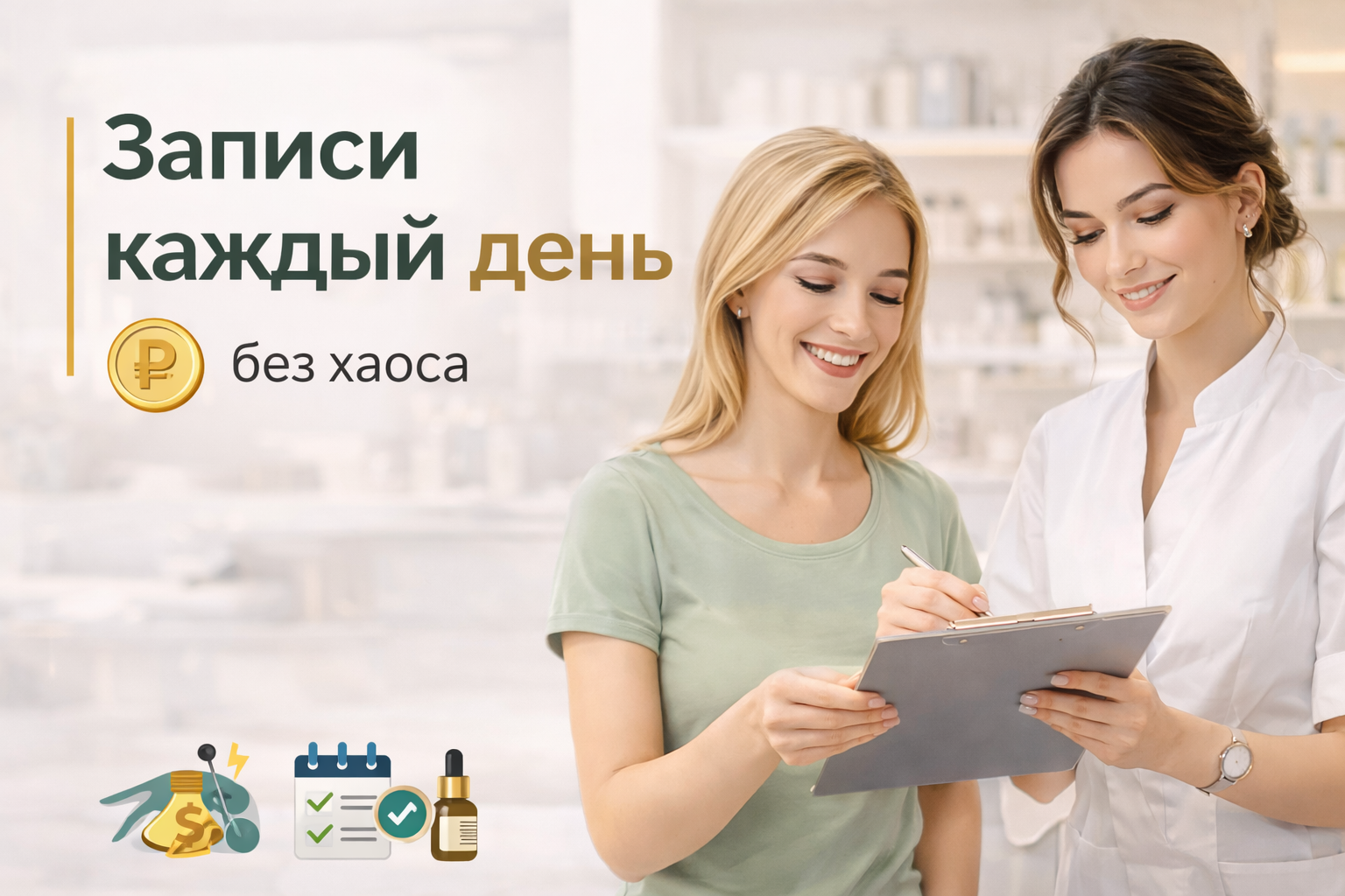 Понятная подача услуги для косметологии