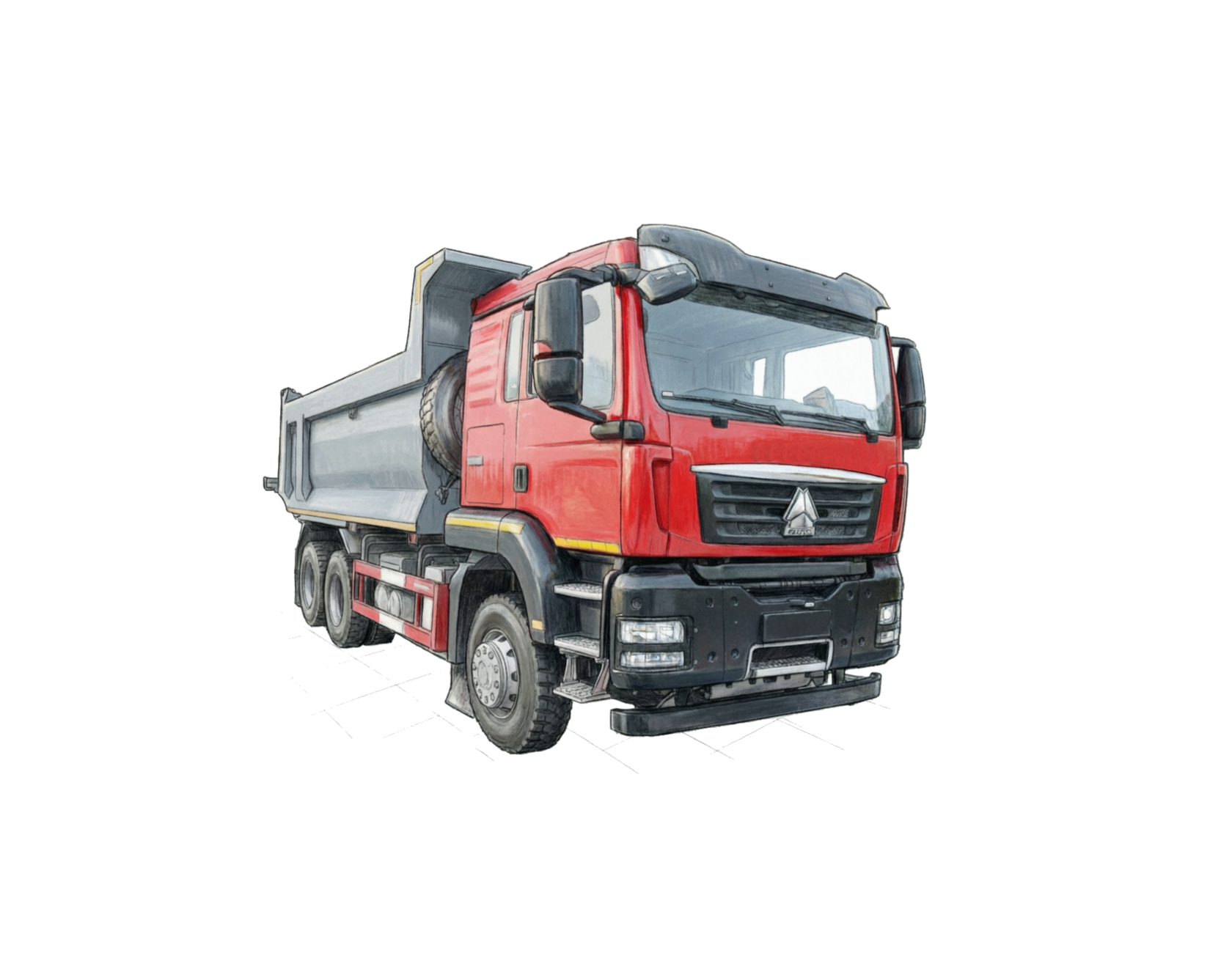 Самосвал SITRAK C7H MAX 6x4 20 м³ для вывоза строительных отходов
