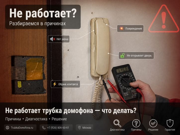 Не работает трубка домофона — что делать Причины и решение