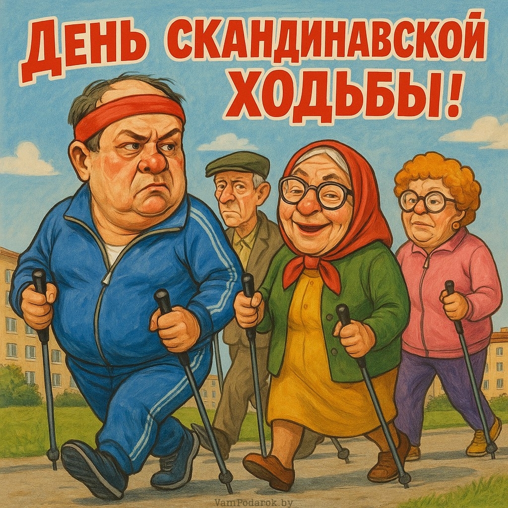 Всемирный день скандинавской ходьбы - открытка