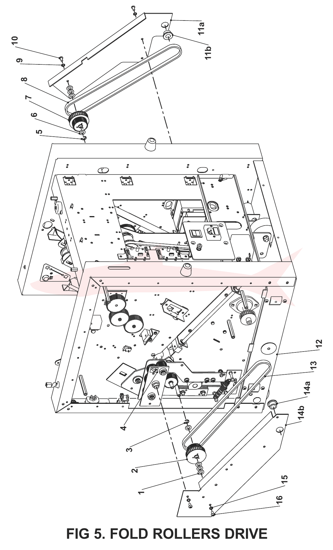 Morgana BookMaster Pro Fig 5 Fold Roller Drive Assy — схема деталей
