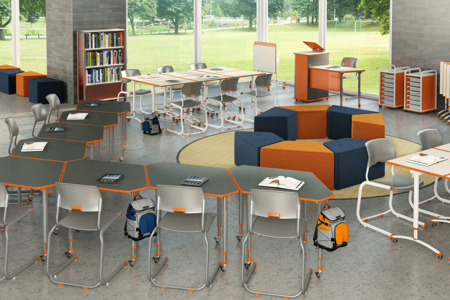Модульные столы для школы. Необычная Школьная мебель. Современная мебель для школы. Трансформируемая мебель для школы.