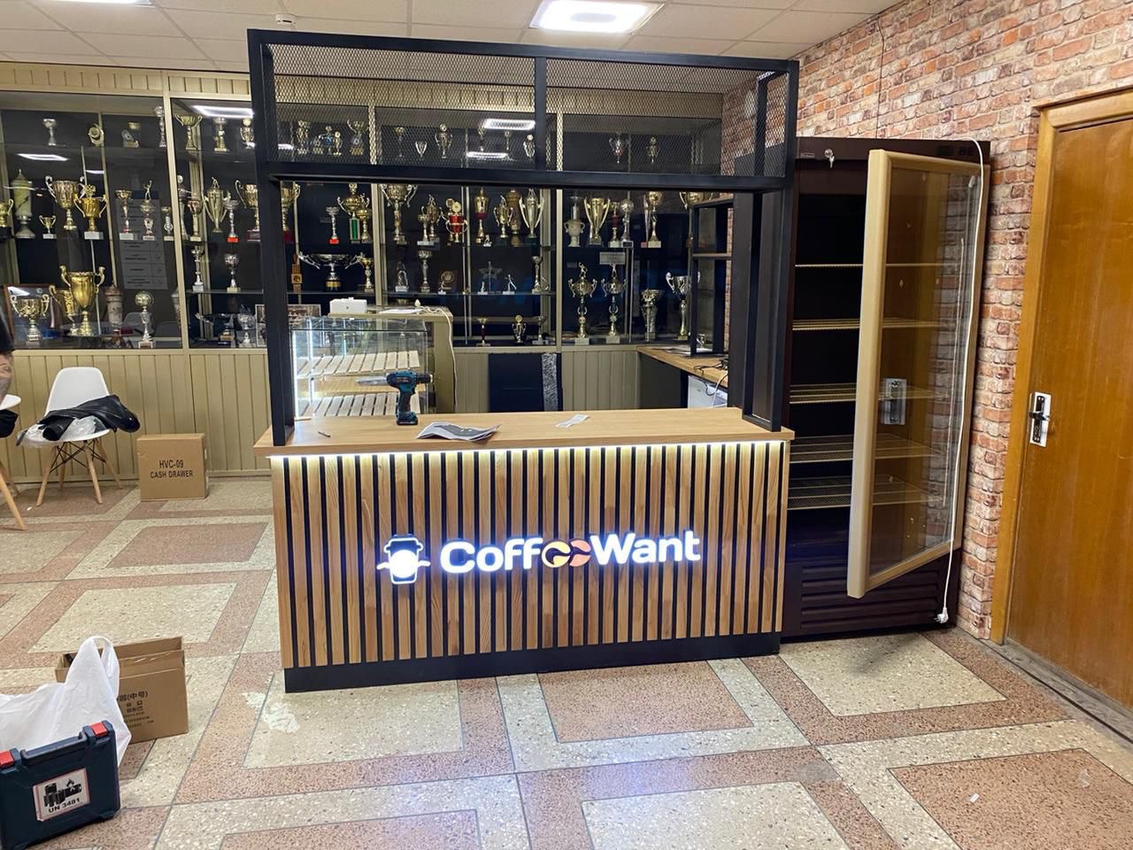 Кофейная стойка Coffee Want — реализованный проект ZEWORKSHOP, ракурс 2