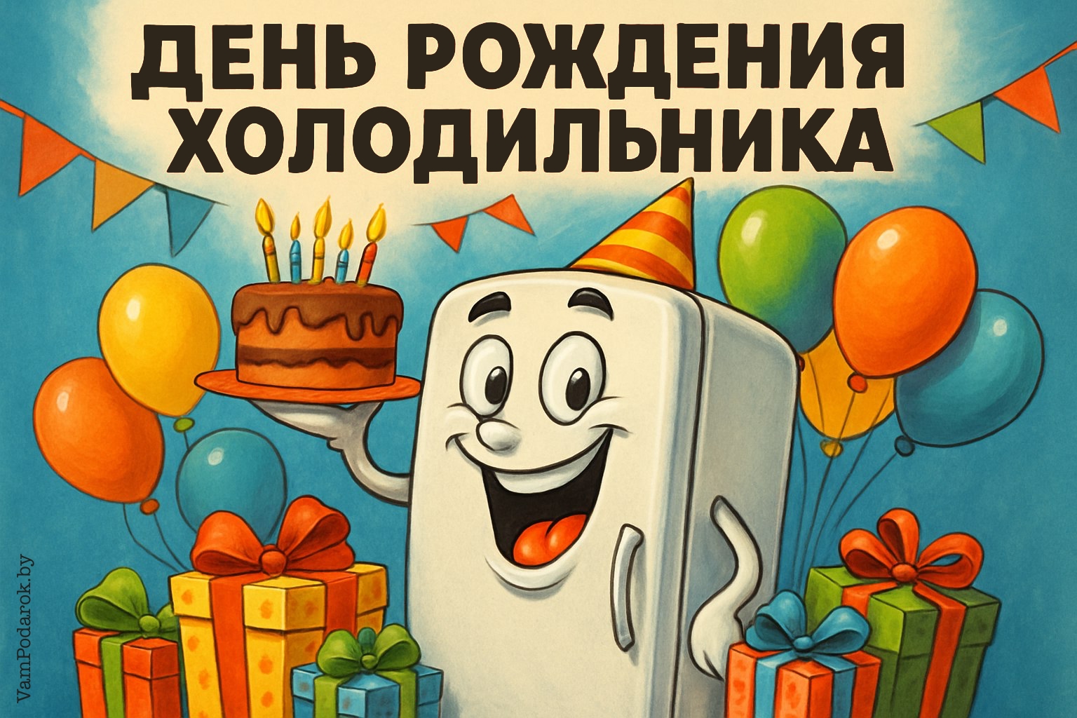 День рождения холодильника – картинка