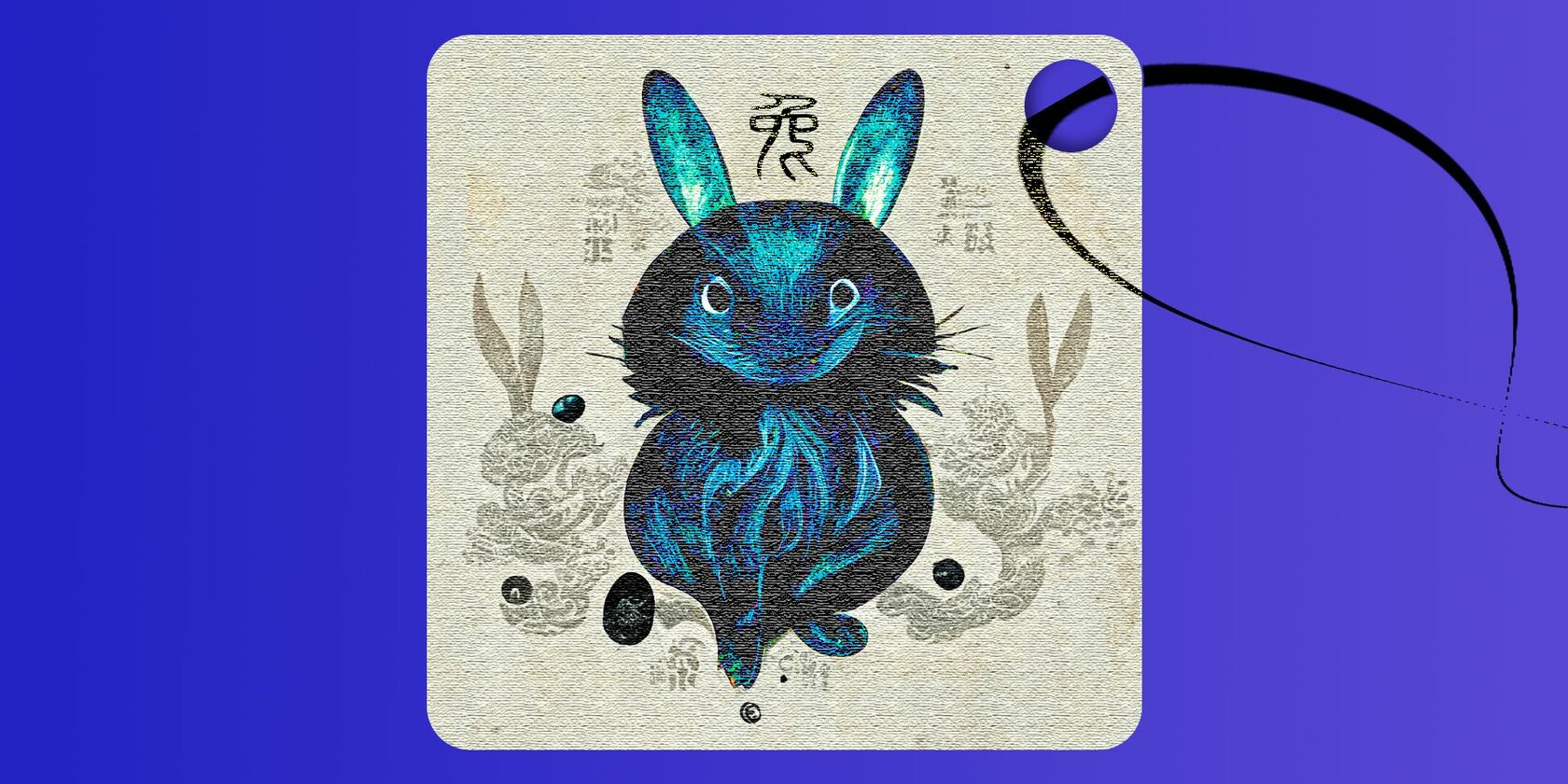 Фотосессия на Новый год 2023 года черного водяного кролика