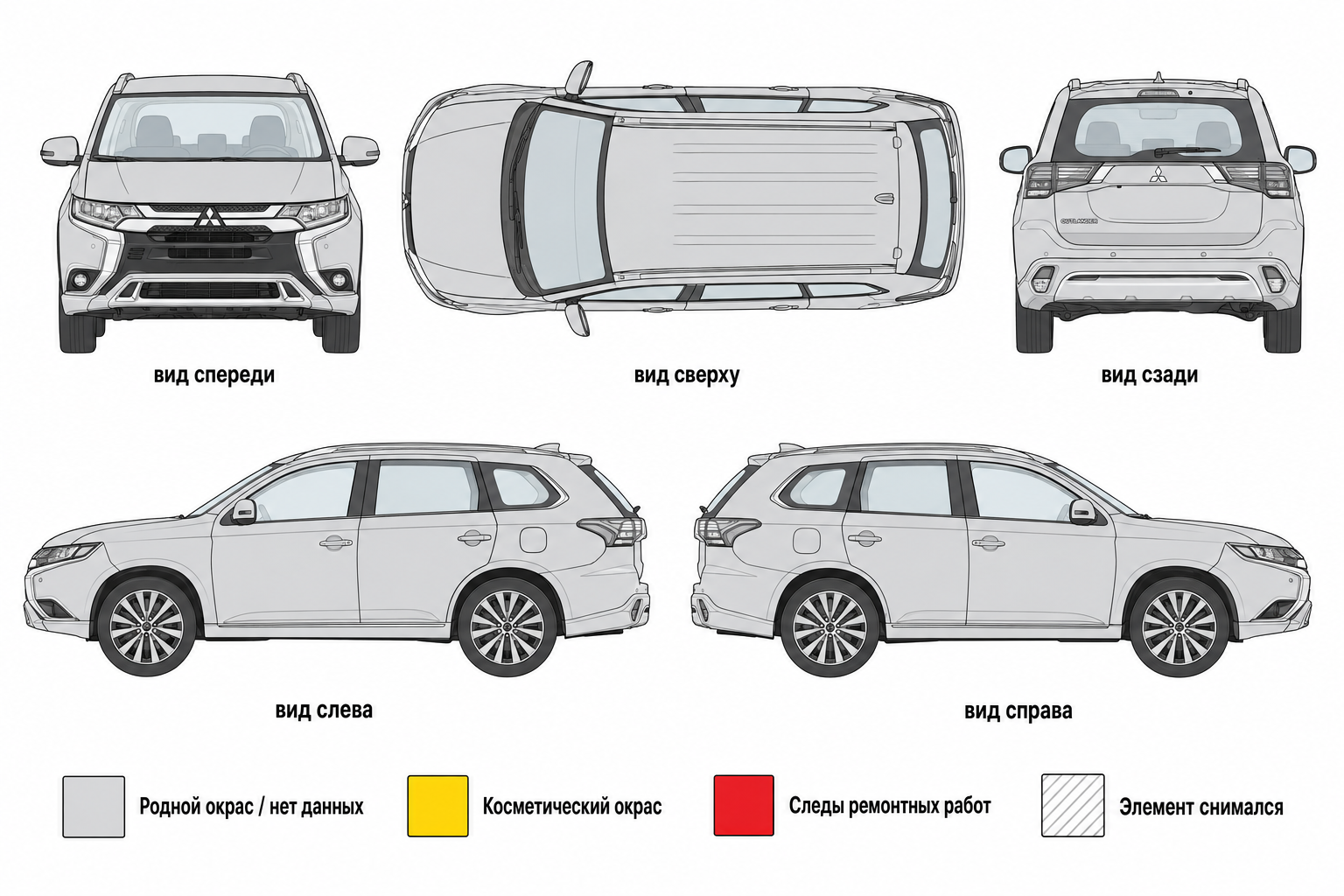 Карта ЛКП Mitsubishi Outlander