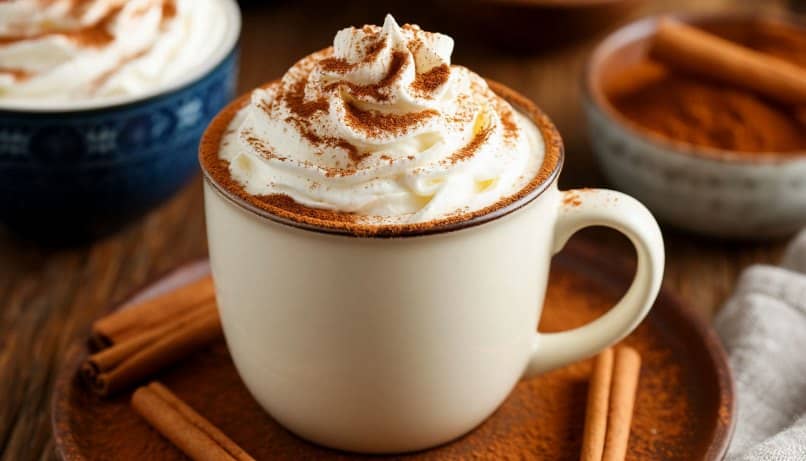 Белый горячий шоколад с апельсиновым ликером