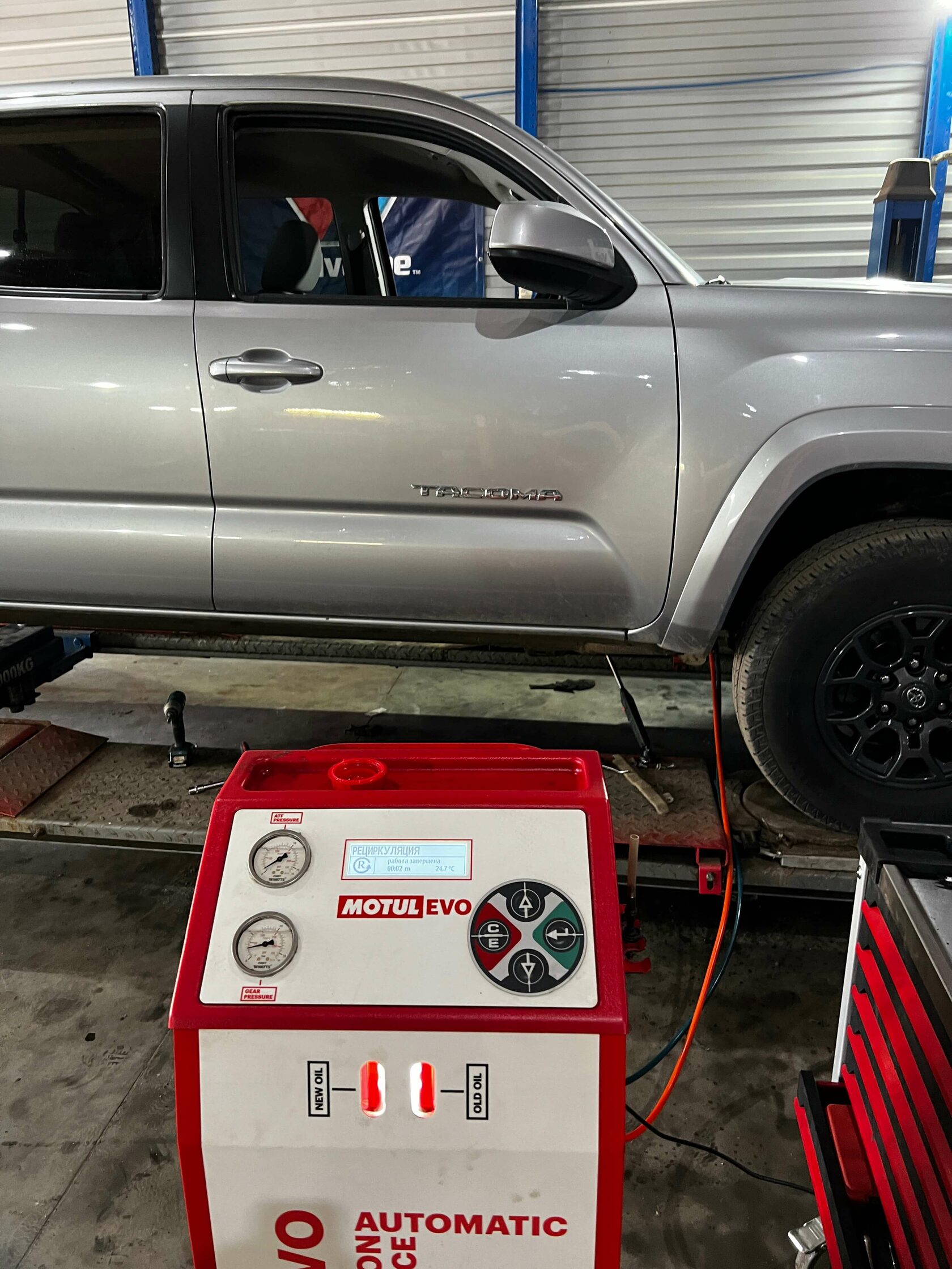 Результат замены масла в АКПП Toyota Tacoma