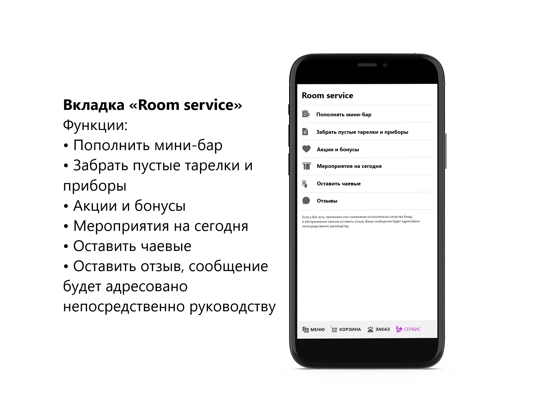 QR-код онлайн меню для Гостиничного бизнеса