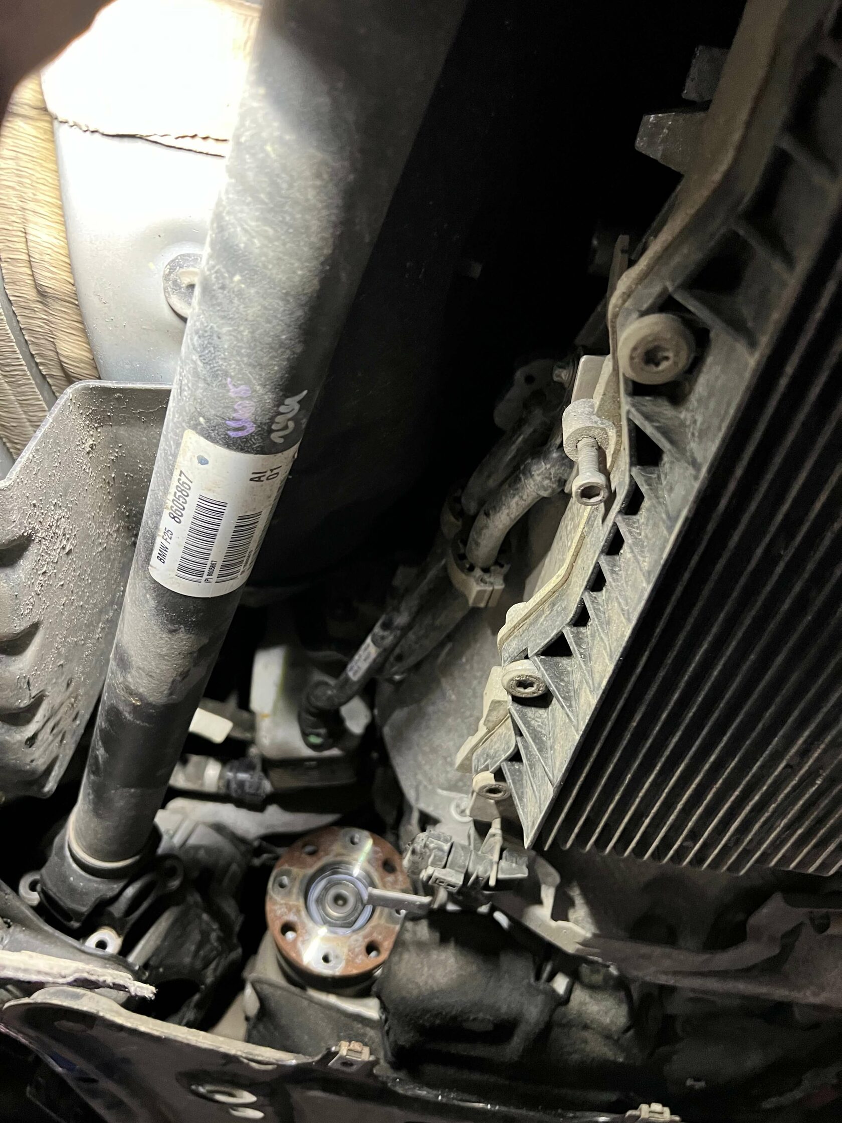 Отсоединение переднего кардана BMW