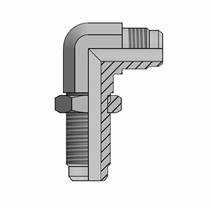 Адаптер ш-ш JIC угловой 90 с контргайкой удлиненный переборочный